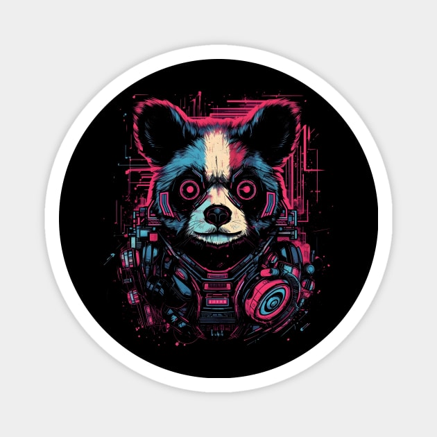 Cool Panda Magnet by MindGlowArt